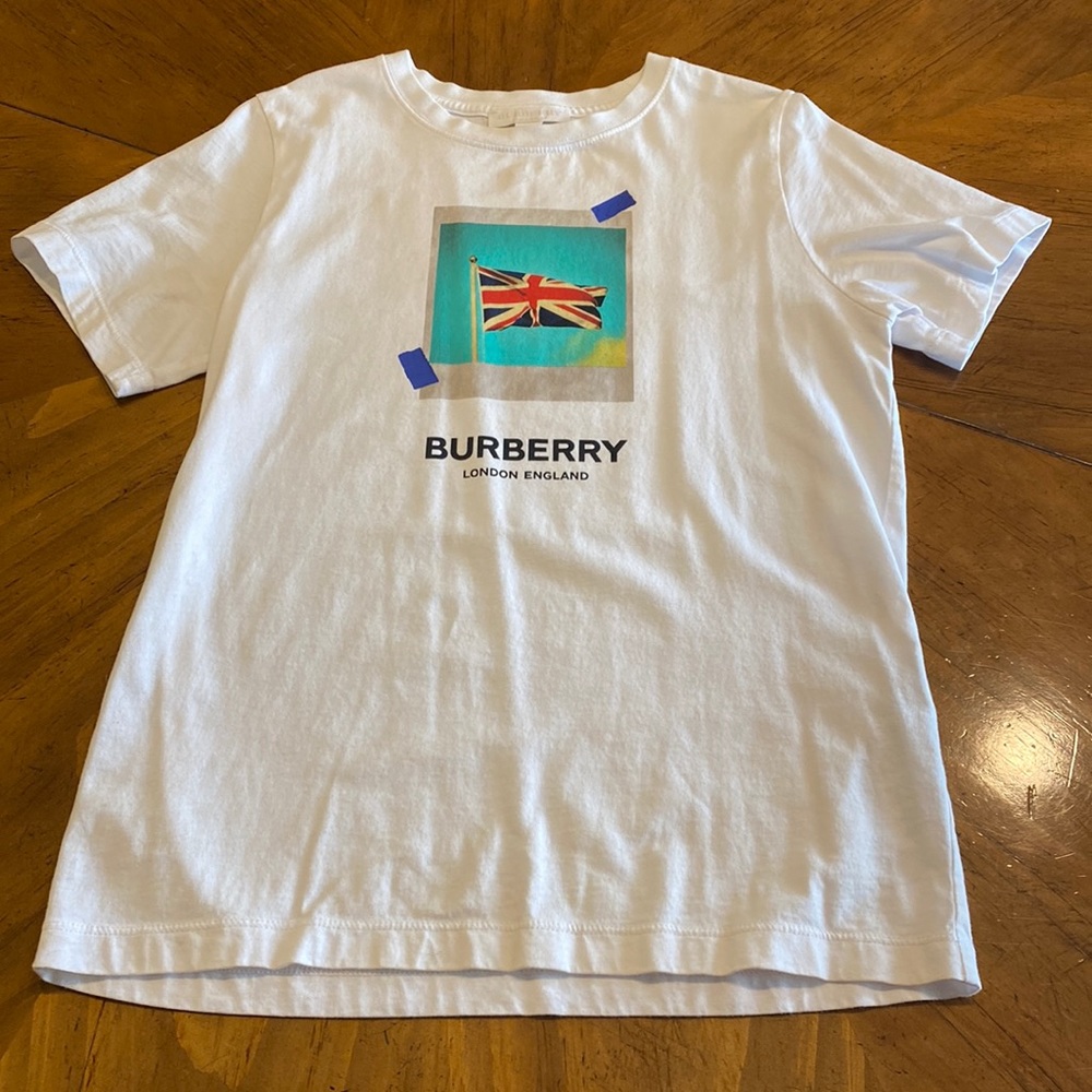 Burberry Kids White Short Sleeve Tee